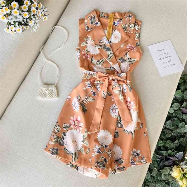 women's summer jumpsuit sleeveless floral shorts suit collar loose korean wide-leg pants ll012 210506, Black;white
women's summer jumpsuit sleeveless floral shorts suit collar loose korean wide-leg pants ll012 210506, Black;white