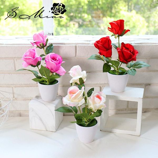 decorative flowers & wreaths artificial silk rose flower bonsai simulation wear-resistant plastic white pot plant home decoration
decorative flowers & wreaths artificial silk rose flower bonsai simulation wear-resistant plastic white pot plant home decoration