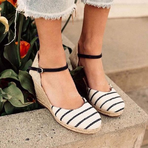 women espadrille shoes summer high heels wedges sandals gladiator ankle strap platform ladies pumps big size zapatos mujer, Black
women espadrille shoes summer high heels wedges sandals gladiator ankle strap platform ladies pumps big size zapatos mujer, Black