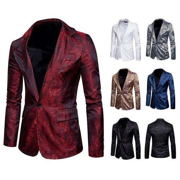 men's suits & blazers arrival man print blazer suit men slim fit fashion leisure business luxury male jacket mens, White;black
men's suits & blazers arrival man print blazer suit men slim fit fashion leisure business luxury male jacket mens, White;black