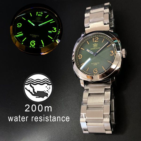 wristwatches steeldive nh35 diver watch automatic mechanical watches double dome sapphire dive 200m men rubber strap, Slivery;brown
wristwatches steeldive nh35 diver watch automatic mechanical watches double dome sapphire dive 200m men rubber strap, Slivery;brown