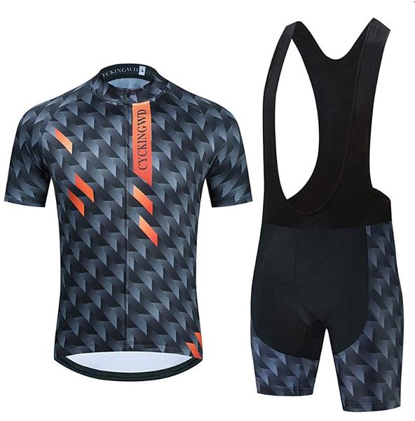 summer 2021 pro team short sleeve men's cycling jersey bib shorts bike set clothes ropa ciclismo bicycle clothing kits 19d pad racing s, Black;blue
summer 2021 pro team short sleeve men's cycling jersey bib shorts bike set clothes ropa ciclismo bicycle clothing kits 19d pad racing s, Black;blue