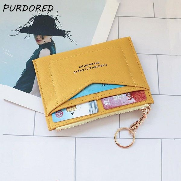 card holders purdored 1 pc women slim holder soft leather business case bank cardholder female minimalist wallet, Brown;gray
card holders purdored 1 pc women slim holder soft leather business case bank cardholder female minimalist wallet, Brown;gray