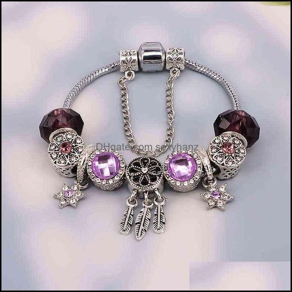 link, chain bracelets jewelry panjia purple alloy large hole beaded bracelet diy dream catching net string decorated with snowflake pendant, Black
link, chain bracelets jewelry panjia purple alloy large hole beaded bracelet diy dream catching net string decorated with snowflake pendant, Black