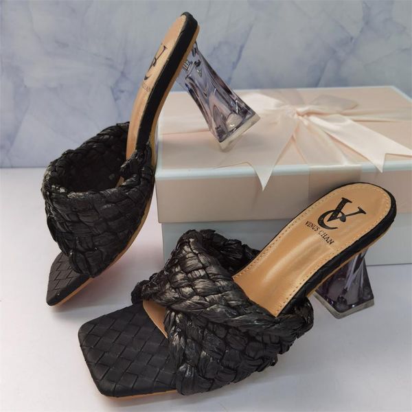 dress shoes size 37--42 est design weave women slippers thin high heel open toe slip on summer outdoor slides flip flop, Black
dress shoes size 37--42 est design weave women slippers thin high heel open toe slip on summer outdoor slides flip flop, Black