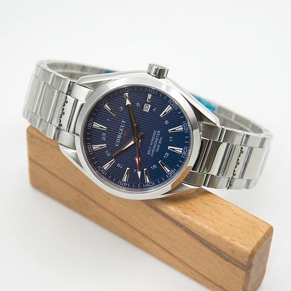 wristwatches corgeut 2021 41mm mechanical automatic men's watch blue dial gmt sapphire crystal luminous mark 316l stainless steel, Slivery;brown
wristwatches corgeut 2021 41mm mechanical automatic men's watch blue dial gmt sapphire crystal luminous mark 316l stainless steel, Slivery;brown