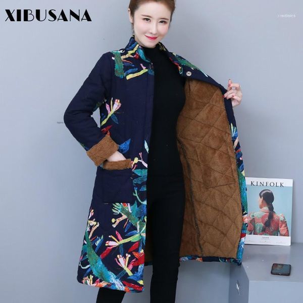 women's down & parkas xibusana 2021 winter thickened cotton linen long ladies nation wind vintage single breasted slim cast women plus, Black
women's down & parkas xibusana 2021 winter thickened cotton linen long ladies nation wind vintage single breasted slim cast women plus, Black