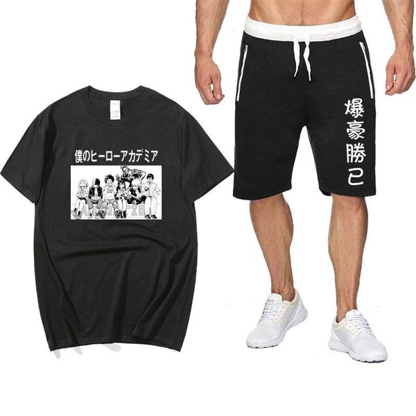 men's tracksuits summer fashion japan anime my hero academia print two piece set cotton t-shirt sports streetwear harajuku sweatpants s, Gray
men's tracksuits summer fashion japan anime my hero academia print two piece set cotton t-shirt sports streetwear harajuku sweatpants s, Gray