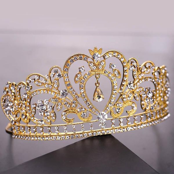 hair clips & barrettes baroque style crown alloy crystal bride grand golden headdress gift for women maea99, Golden;silver
hair clips & barrettes baroque style crown alloy crystal bride grand golden headdress gift for women maea99, Golden;silver