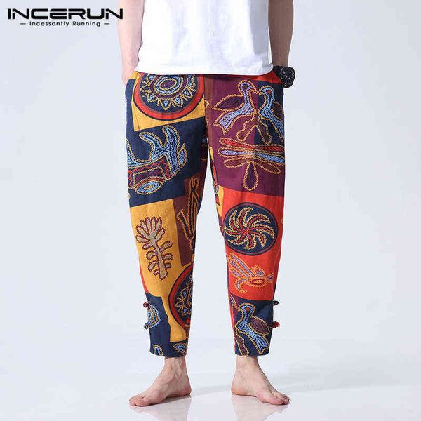 men fashion floral cotton pants casual wide legs patalones loose fitness pants baggy button ankle length trousers ethnic style g1208, Black
men fashion floral cotton pants casual wide legs patalones loose fitness pants baggy button ankle length trousers ethnic style g1208, Black