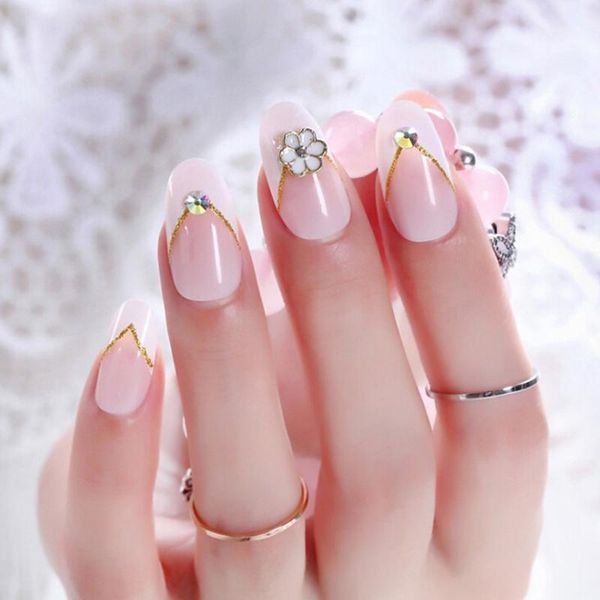 false nails 24pcs long fake tips full cover oval pink gradient cherry style flower decorated for fashion girls, Red;gold
false nails 24pcs long fake tips full cover oval pink gradient cherry style flower decorated for fashion girls, Red;gold