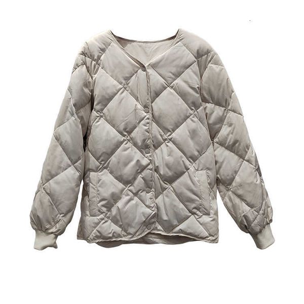 short down et female 2021 winter korean white duck diamond lattice round neck, Black
short down et female 2021 winter korean white duck diamond lattice round neck, Black