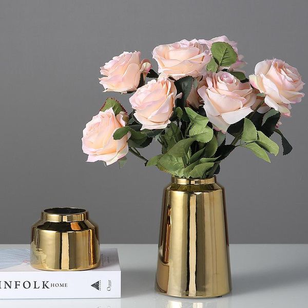 creative golden ceramic vase modern minimalist living room flower arrangement home decoration accessories crafts vases
creative golden ceramic vase modern minimalist living room flower arrangement home decoration accessories crafts vases
