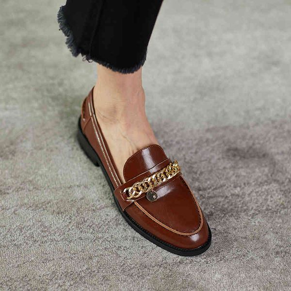 loafers women genuine cow leather round toe brogue flats moccasin slip on plus size casual shoes handmade metal chain 60% off store online, Black
loafers women genuine cow leather round toe brogue flats moccasin slip on plus size casual shoes handmade metal chain 60% off store online, Black