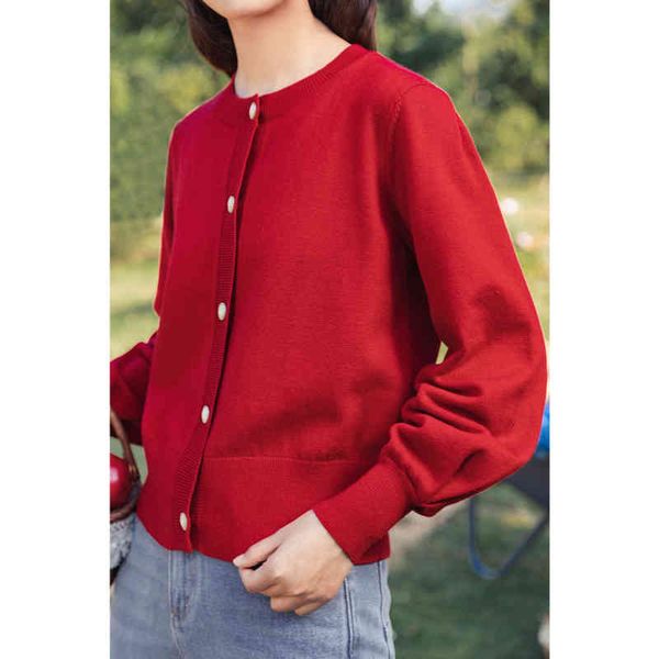 tees soft temperature outerwear female sweater 2021 arrival cardigan spring retro lantern sleeve, White
tees soft temperature outerwear female sweater 2021 arrival cardigan spring retro lantern sleeve, White