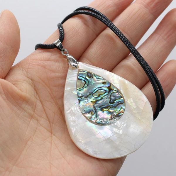 pendant necklaces charm 100% simple drop shape freshwater abalone shell necklace men women daily banquet wear exquisite holiday gifts, Silver
pendant necklaces charm 100% simple drop shape freshwater abalone shell necklace men women daily banquet wear exquisite holiday gifts, Silver
