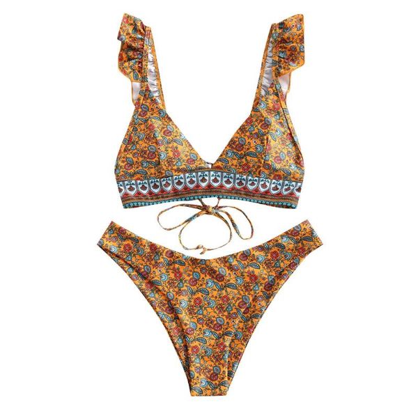 women's swimwear swimsuit 2021 floral print ruffles bikini set push up female high wasit swimming suit brazilian beach wear, White;black
women's swimwear swimsuit 2021 floral print ruffles bikini set push up female high wasit swimming suit brazilian beach wear, White;black