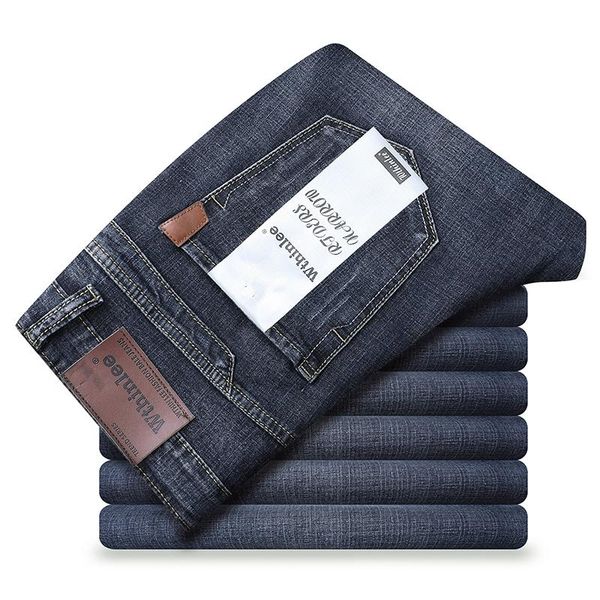 men's jeans classic men casual mid-rise straight denim long pants comfortable trousers loose fit brand menswear man's, Blue
men's jeans classic men casual mid-rise straight denim long pants comfortable trousers loose fit brand menswear man's, Blue