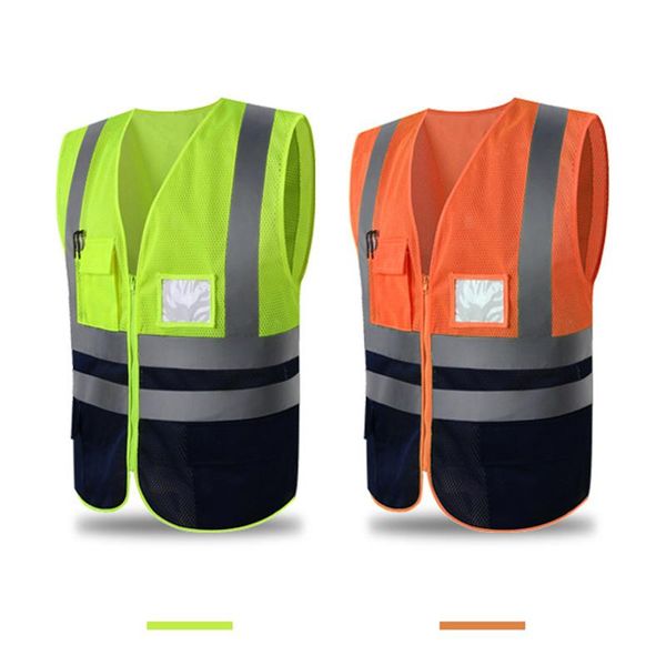men's vests high visibility safety vest with zipper reflective jacket security waistcoat, Black;white
men's vests high visibility safety vest with zipper reflective jacket security waistcoat, Black;white