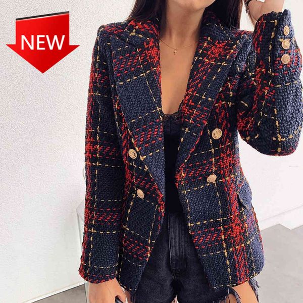 women's jacket fashions outdoors jackets woman's plaid elegant winter double-breasted ladies'thin ladies, Black;brown
women's jacket fashions outdoors jackets woman's plaid elegant winter double-breasted ladies'thin ladies, Black;brown