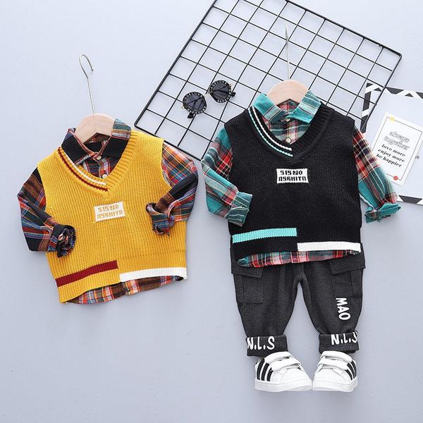 clothing sets spring autumn children baby boys kids cotton sweater vest shirt pants 3pcs/sets infant gentleman's casual suits set, White
clothing sets spring autumn children baby boys kids cotton sweater vest shirt pants 3pcs/sets infant gentleman's casual suits set, White