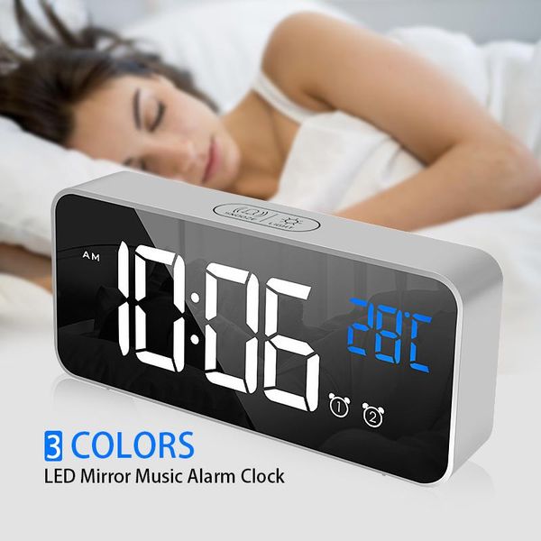 multifunction led mirror alarm clock sound-activated rechargeable bedside music dual alarms with snooze function other clocks & accessories
multifunction led mirror alarm clock sound-activated rechargeable bedside music dual alarms with snooze function other clocks & accessories
