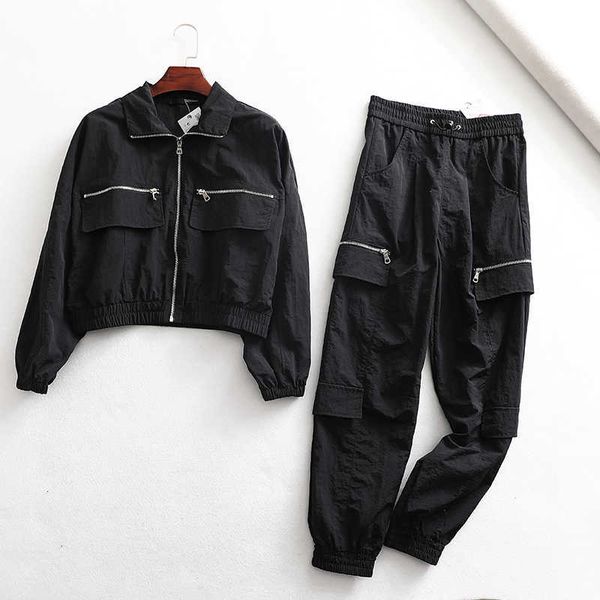 spring zipper vintage black coat harajuku streetwear loose jacket women pockets oversized plaid 210531, Black;brown
spring zipper vintage black coat harajuku streetwear loose jacket women pockets oversized plaid 210531, Black;brown