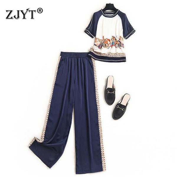 fashion summer suit for women short sleeve print with pants 2 piece matching sets female casual outfits 210601, White
fashion summer suit for women short sleeve print with pants 2 piece matching sets female casual outfits 210601, White