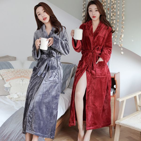 sleepwear plush long spring sweater winter gown plus velvet thick coral velo female pyjamas homewear oversized y6 nb42, Black;red
sleepwear plush long spring sweater winter gown plus velvet thick coral velo female pyjamas homewear oversized y6 nb42, Black;red