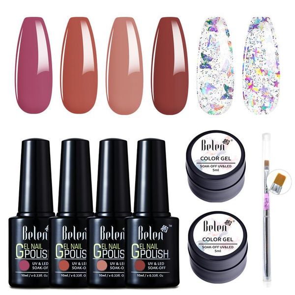 nail gel belen 6pcs polish set soak off uv varnish primer semi-permanent art lacquer 10ml+5ml, Red;pink
nail gel belen 6pcs polish set soak off uv varnish primer semi-permanent art lacquer 10ml+5ml, Red;pink