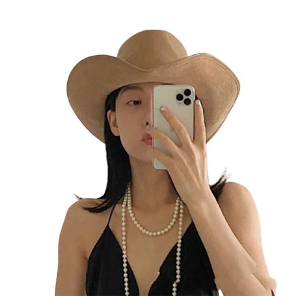 wide brim hats winter fashion camel jazz cowboy felt hat women retro wool ladies luxury fedora female travel casual men's caps, Blue;gray
wide brim hats winter fashion camel jazz cowboy felt hat women retro wool ladies luxury fedora female travel casual men's caps, Blue;gray