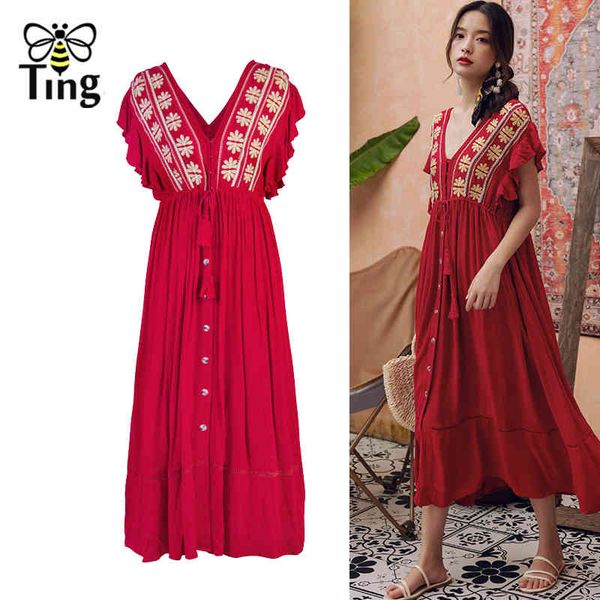 elegant summe dress women embroidery pleated v neck long dresses female open back tie up lady slip party vestidos 210513, Black;gray
elegant summe dress women embroidery pleated v neck long dresses female open back tie up lady slip party vestidos 210513, Black;gray