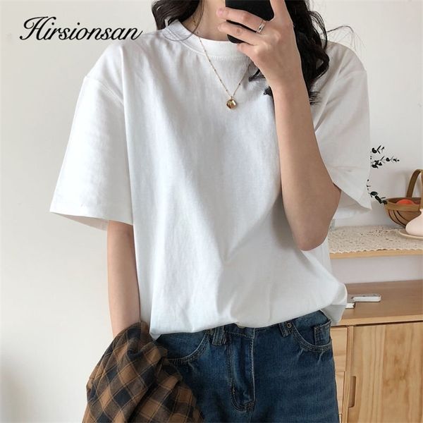 hirsionsan 100% cotton t shirt women summer new oversized solid basic tees 9 color casual loose tshirt korean o neck khaki, White
hirsionsan 100% cotton t shirt women summer new oversized solid basic tees 9 color casual loose tshirt korean o neck khaki, White