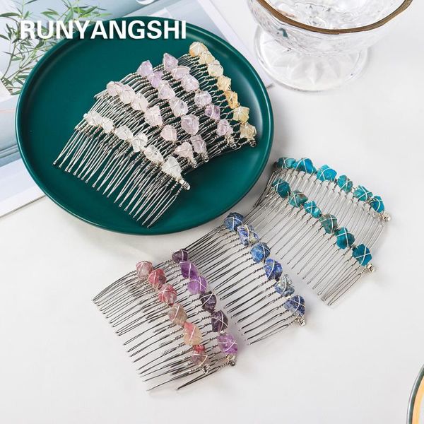 party hats natural colorful crystal rough quartz hair comb hand reiki stone diy bride head styling queen's decorations
party hats natural colorful crystal rough quartz hair comb hand reiki stone diy bride head styling queen's decorations