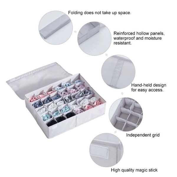 storage drawers sock box organizer flodable oxford cloth underwear socks drawer with 30 cells boxes cases
storage drawers sock box organizer flodable oxford cloth underwear socks drawer with 30 cells boxes cases