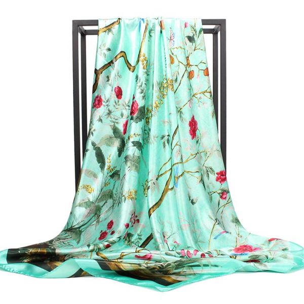 scarves satin silk feeling scarf women 35'' square head bundle foulard soie female shawl ladies colorful pattern print, Blue;gray
scarves satin silk feeling scarf women 35'' square head bundle foulard soie female shawl ladies colorful pattern print, Blue;gray