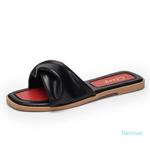 slippers pu leather summer women square toe slides flat vacation beach shoes casual woman sandals outdoor flip flops, Black
slippers pu leather summer women square toe slides flat vacation beach shoes casual woman sandals outdoor flip flops, Black