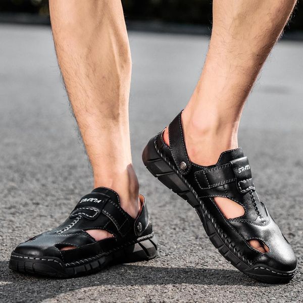 sandals 2021 summer wild ins thick bottom foot sweat men's breathable hollow leisure outdoor non-slip beach shoes, Black
sandals 2021 summer wild ins thick bottom foot sweat men's breathable hollow leisure outdoor non-slip beach shoes, Black