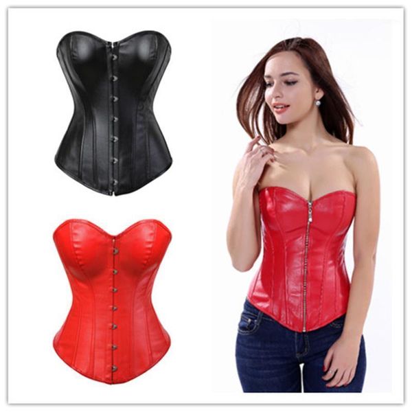 bustiers & corsets black/red faux leather corset steampunk gothic clubwear bustier zipper lingerie waist cincher plus size 6xl, Black;white
bustiers & corsets black/red faux leather corset steampunk gothic clubwear bustier zipper lingerie waist cincher plus size 6xl, Black;white