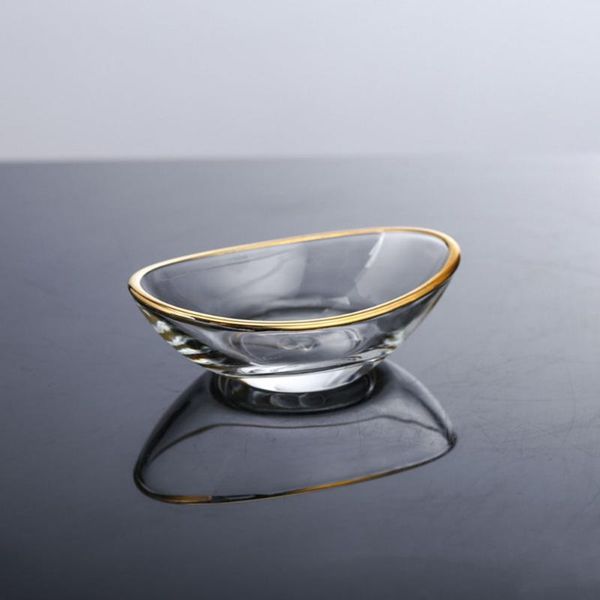 bowls boat shaped glass sauce plate golden edge dipping clear mini seasoning dish for home restaurant el -
bowls boat shaped glass sauce plate golden edge dipping clear mini seasoning dish for home restaurant el -