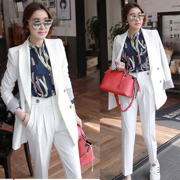 women white pants suits work uniform set slim suit jacket plus size womens & two-piece office lady blazer women's two piece
women white pants suits work uniform set slim suit jacket plus size womens & two-piece office lady blazer women's two piece
