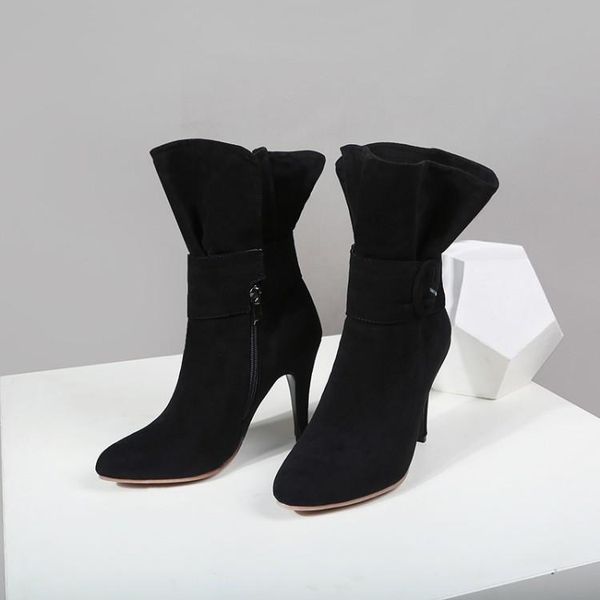 boots big size 9 10 11-18 women shoes ankle for ladies side zipper with flounce buckle, Black
boots big size 9 10 11-18 women shoes ankle for ladies side zipper with flounce buckle, Black