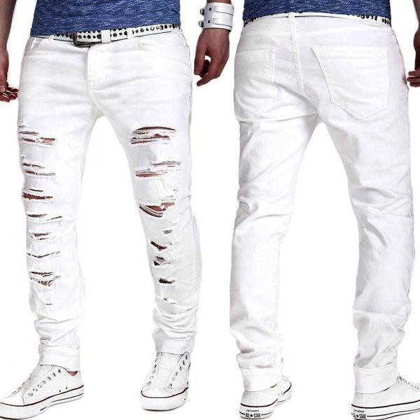 new 2020 fashion spring autumn casual hip hop white men's washing ripped holes black cowboy leisure slim fit pants trousers men x0621, Blue
new 2020 fashion spring autumn casual hip hop white men's washing ripped holes black cowboy leisure slim fit pants trousers men x0621, Blue