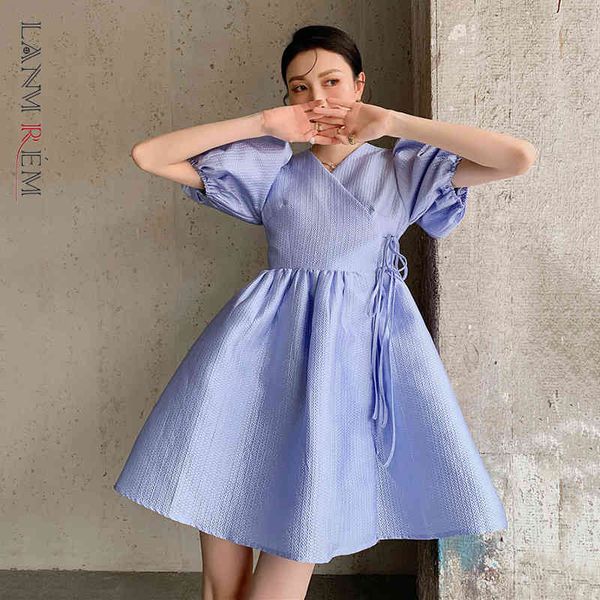 women temperament puff sleeve dress vintage loose casual lady cute summer clothing 2h133 210507, Black;gray
women temperament puff sleeve dress vintage loose casual lady cute summer clothing 2h133 210507, Black;gray