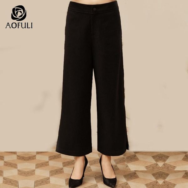 women's pants & capris aofuli l~ xxxl 4xl 5xl slit wide leg for women 2021 plus size black long trousers button and zipper casual a3821, Black;white
women's pants & capris aofuli l~ xxxl 4xl 5xl slit wide leg for women 2021 plus size black long trousers button and zipper casual a3821, Black;white