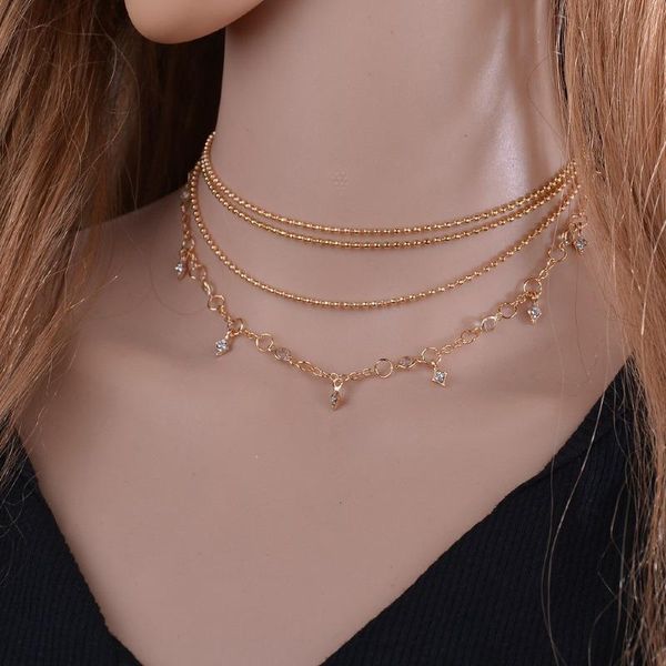 korean fashion multilayer necklace clavicle chain female band diamond starlight star pendant chokers, Golden;silver
korean fashion multilayer necklace clavicle chain female band diamond starlight star pendant chokers, Golden;silver
