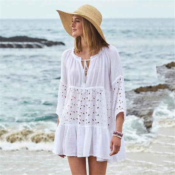 bikini cover ups women lace crochet white blouse tunic kaftan beach dress hollow out swimsuit cover-ups swim wear#g5 women's swimwear, White;black
bikini cover ups women lace crochet white blouse tunic kaftan beach dress hollow out swimsuit cover-ups swim wear#g5 women's swimwear, White;black