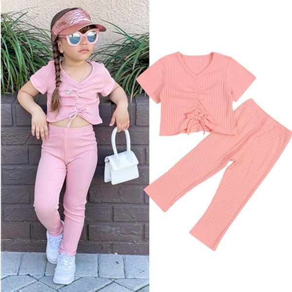 clothing sets 2pcs summer toddler girls set baby short sleeve+drawstring navel high waist version trousers fashion outfits, White
clothing sets 2pcs summer toddler girls set baby short sleeve+drawstring navel high waist version trousers fashion outfits, White