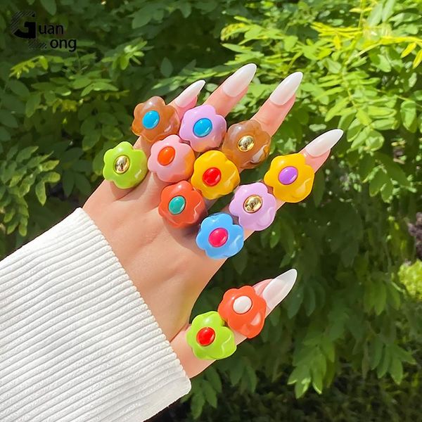 cluster rings guanlong flower big cute for women fashion jewelry minimalist colorful resin vintage finger teen girls gifts, Golden;silver
cluster rings guanlong flower big cute for women fashion jewelry minimalist colorful resin vintage finger teen girls gifts, Golden;silver