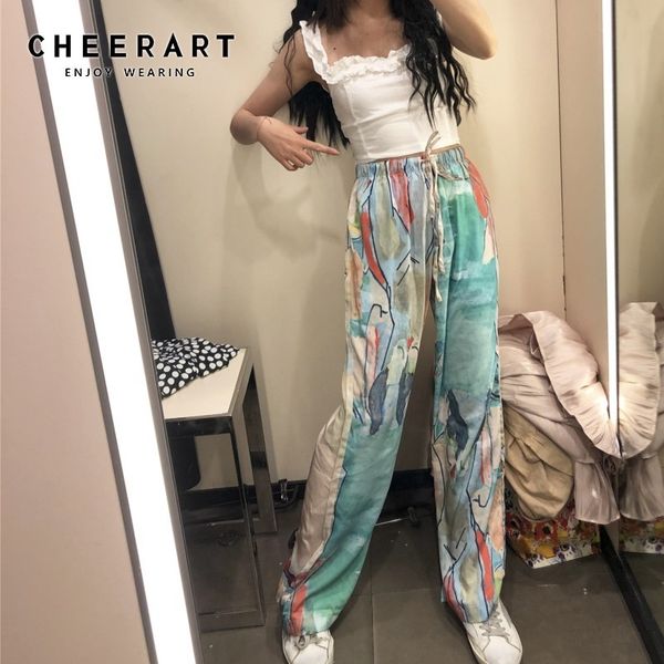 watercolor print wide leg pants women summer trousers loose high waist drawstring fashion streetwear trendy 210427, Black;white
watercolor print wide leg pants women summer trousers loose high waist drawstring fashion streetwear trendy 210427, Black;white